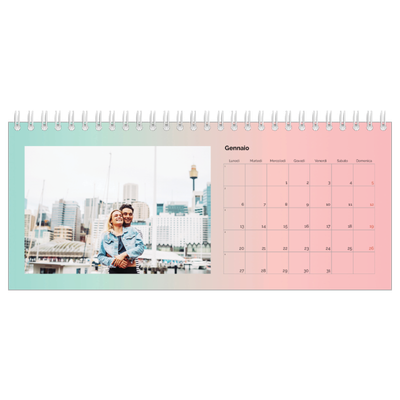Calendari da tavolo — Tonalità pastello [Gennaio]
