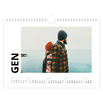 Calendario fotografico A4 — White space [Gennaio]