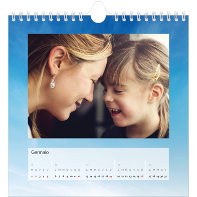 Calendari quadrati — Paesaggio nuvoloso [Gennaio]