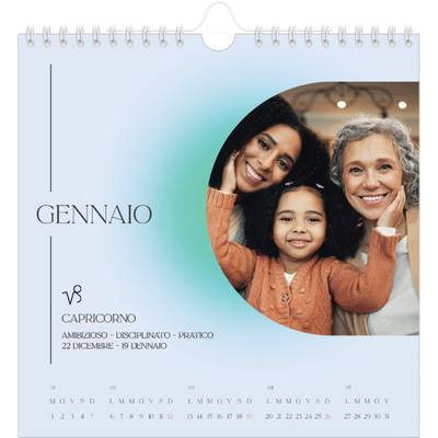Calendari quadrati — Sfumature astrologiche [Gennaio]
