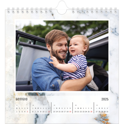 Calendari quadrati — Sfondi marmo [Gennaio]