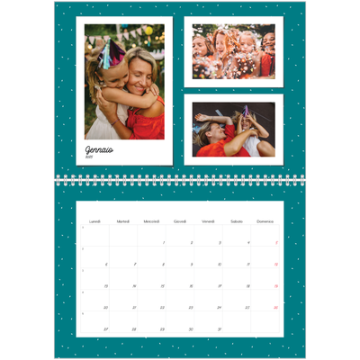 Calendario A4 Doppio — Scatti pop di colore [Gennaio]