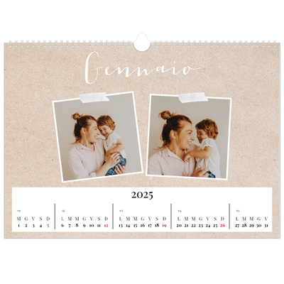 Calendario A3 orizzontale  — Calendario di ritagli [Gennaio]