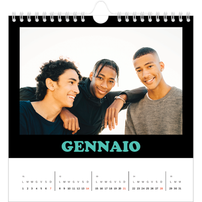Calendari quadrati — Tipo divertente [Gennaio]