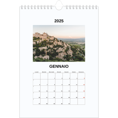 Calendario personalizzato A4 — Foto semplice [Gennaio]